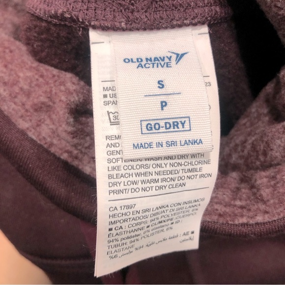 Fleece-lined leggings - plum colour - Picture 4 of 6